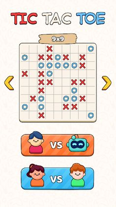 Tic Tac Toe - 2 Player XO - Screenshot 1