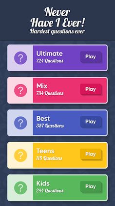 Never Have I Ever - Party Game - Screenshot 1