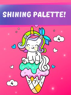 Rainbow Unicorn Color Numbers - Screenshot 1