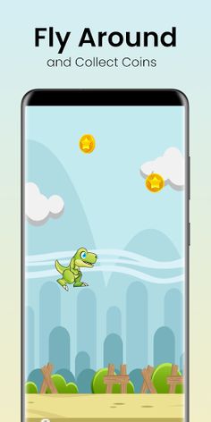 Flying Dino - 2D Arcade Game - Screenshot 1