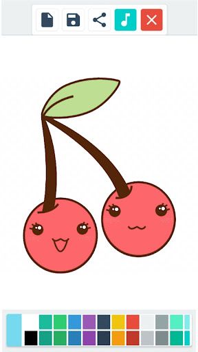 Kawaii Food Coloring Book - Screenshot 3