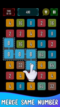 2048 Merge Number Match Number - Screenshot 1