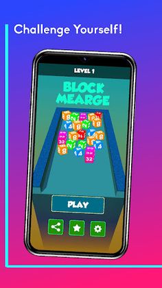 2048 Block Merge-3D Game Play - Screenshot 1
