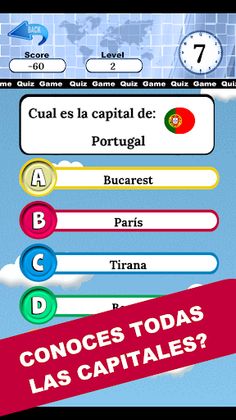 quiz paises capitales banderas - Screenshot 2