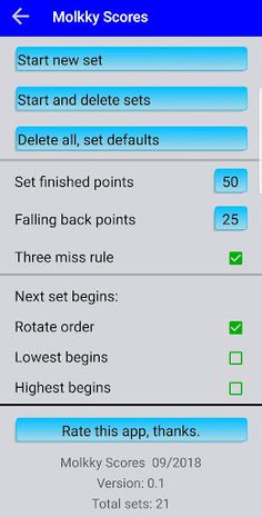 Molkky - Scoretable for Mölkky - Screenshot 2