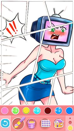 Speaker woman Toilet Coloring - Screenshot 4