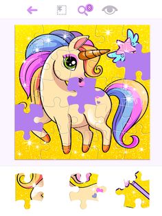 Unicorn Glitter Jigsaw Puzzles - Screenshot 1