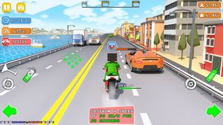 Blocky Bike Rider: Moto Racing - Screenshot 2
