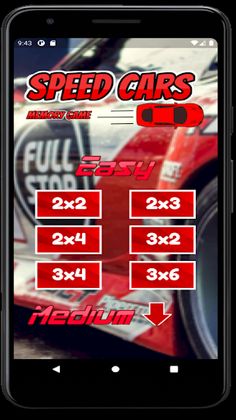 Memory Game - Speed Cars - Screenshot 1