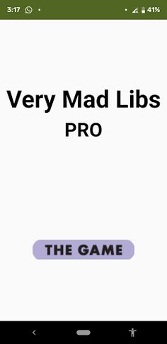 Very Mad Libs Pro - Screenshot 1