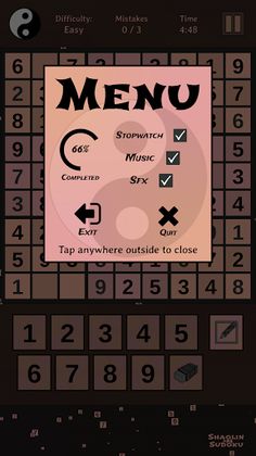 Shaolin Sudoku - The Yin Yang - Screenshot 4