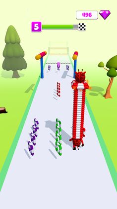 Long Neck Run 3d: Rings Stack - Screenshot 2