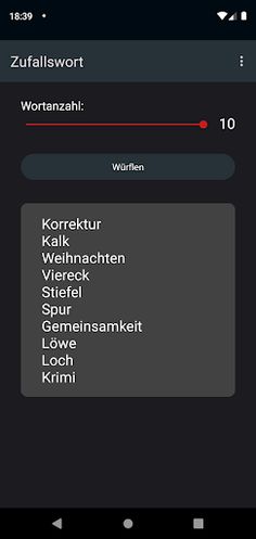 Zufallswort - Screenshot 2