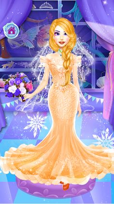 super princess wedding dressup - Screenshot 2