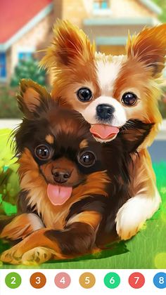 Dog Paint by Number Coloring - Screenshot 1