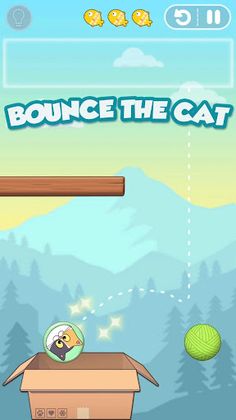 Cat Bounce - Physics Puzzles - Screenshot 2