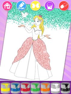 Princess Coloring Book & Games - Screenshot 4