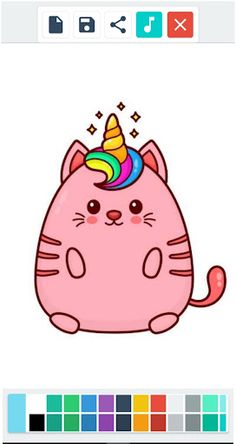 Cat Unicorn Coloring Book - Screenshot 3