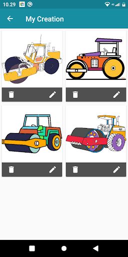 road rollers coloring - Screenshot 2