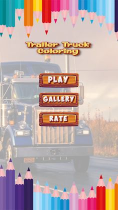 Trailer Truck Coloring Pages - Screenshot 2