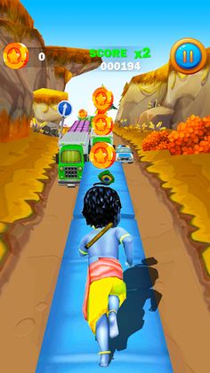Krishna Little Boy Subway Dash - Screenshot 3