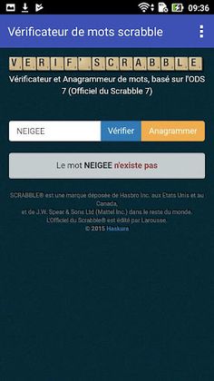 Verificateur anagrammeur scrab - Screenshot 1