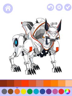 Robotic Animals Coloring Book - Screenshot 4