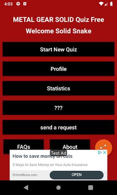 Metal Gear Solid Quiz Free - Screenshot 1