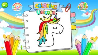 kawaii unicorn coloring book - Screenshot 1
