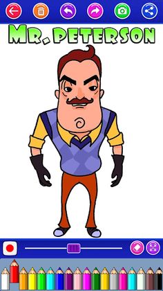 my neighbor's coloring horror  - Screenshot 3