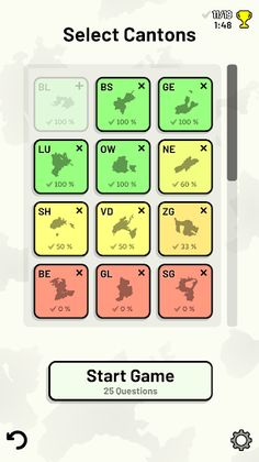 Swiss Cantons Quiz - Screenshot 3