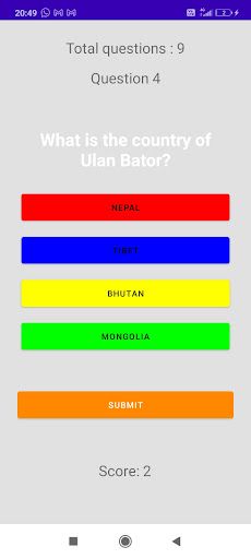 Quiz App - Screenshot 1