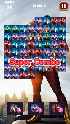 Shazam Movie: Match 3 Puzzle - Screenshot 3