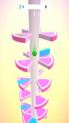 Spiral fruit pong : jump slide - Screenshot 2