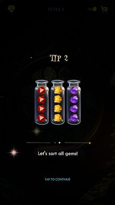 Sortius - gem sorting puzzle - Screenshot 2
