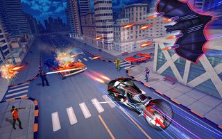 Flying Black Robot Hero Rescue - Screenshot 1