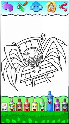 Choo Choo Charles Coloring - Screenshot 2