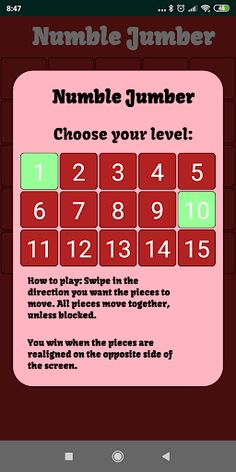 Numble Jumber - Puzzle Game! - Screenshot 1
