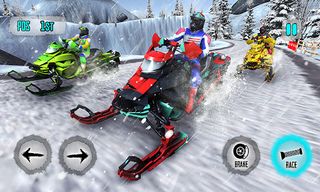 Snowmobile Games: Snow Trail - Screenshot 1