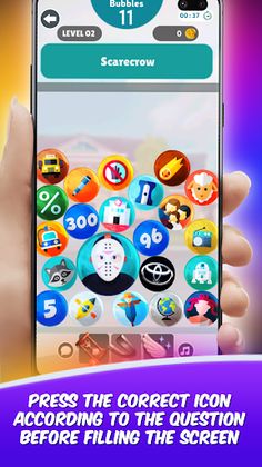 Bubble Quiz Icons - Screenshot 2