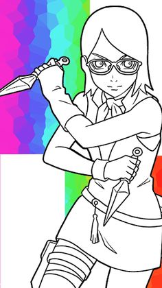 Boruto Coloring Book Anime - Screenshot 1