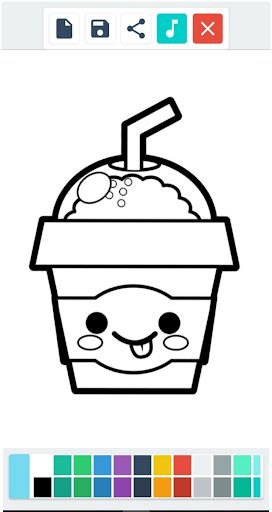 Fast Foods Cartoon - Coloring - Screenshot 2