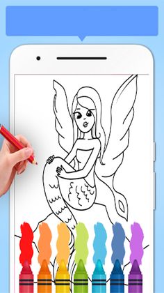 Mermaid Colouring Book Pages - Screenshot 1