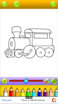 train coloring page game - Screenshot 4