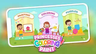 Princesses Coloring Paint Game - Screenshot 2