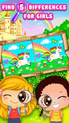 Spot 5 Differences Girls Games - Screenshot 1