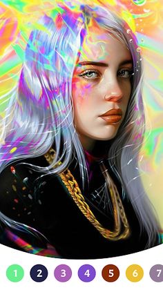 Billie Eilish Paint by Number - Screenshot 4