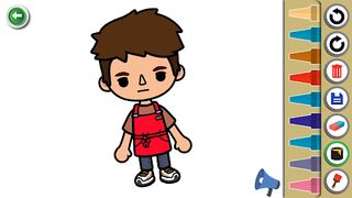 Toca Wednesday Boca Coloring - Screenshot 3