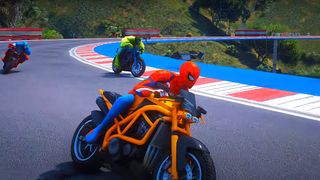 Superhero Tricky Bike Stunt 3D - Screenshot 3
