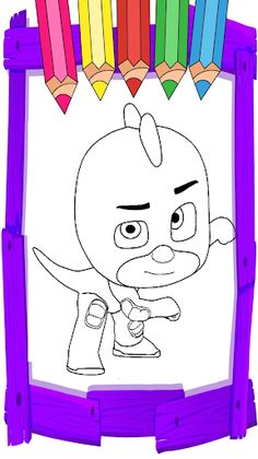 Super Pj heroes coloring mask - Screenshot 2